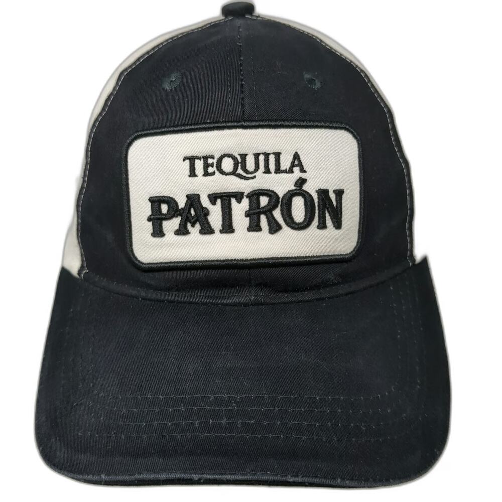 Patron Tequila Baseball Cap Black One Size Simply Perfect Patch Two Tone Hat